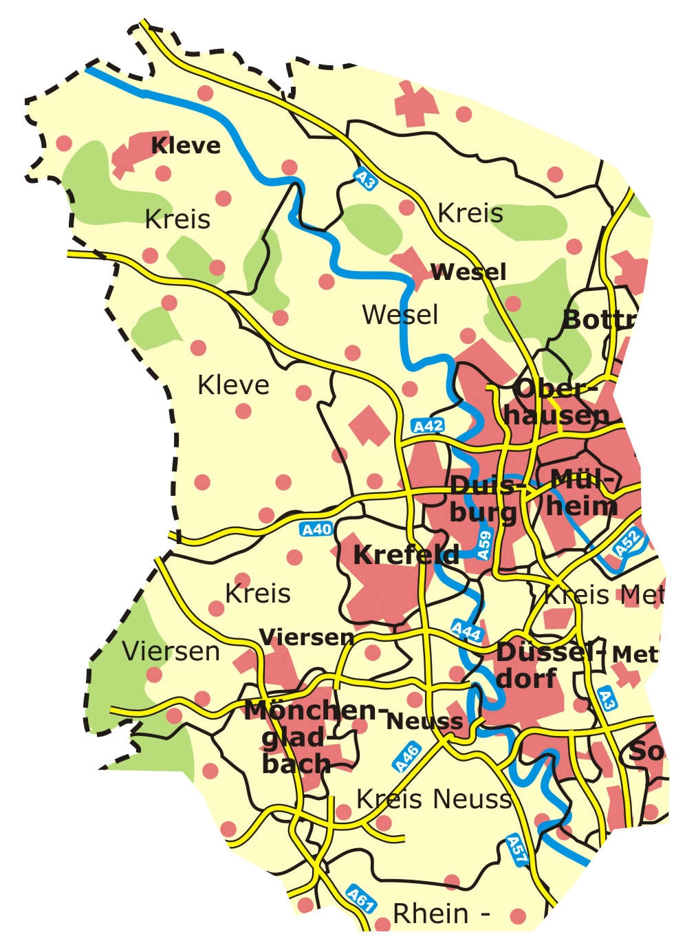 niederrhein-karte-beerden-immobilien Mario Beerden Immobilien – Karte vom Niederrhein und Geldern.